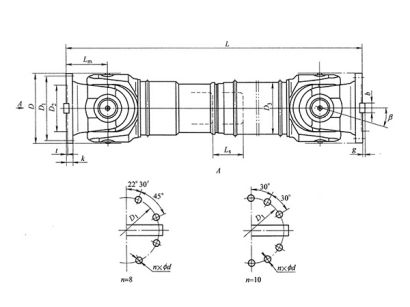 SWC DH型短伸缩焊接式万向联轴器